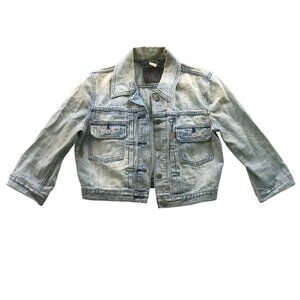 Levi's Strauss & Co. Kids Denim Jacket Small Blue Denim Collared Button Up